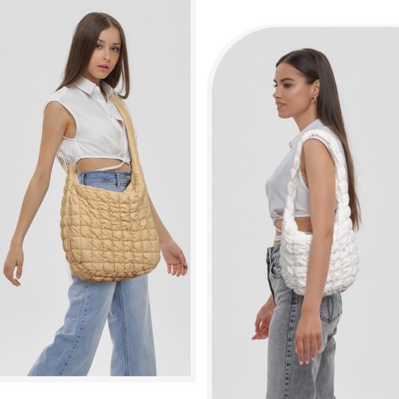 Fashionable Cloud Pleated Puffer Tote - Light & Versatile for Every Occasion - Picture 3 of 6